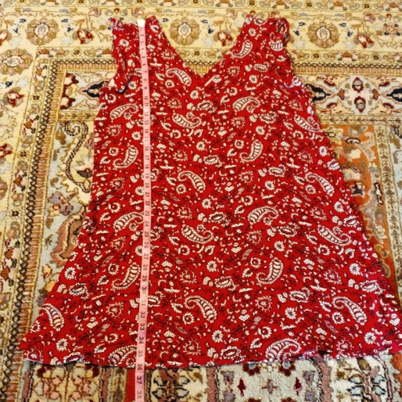 LOFT OUTLET by Ann Taylor Summer Dress Red Sleeveless - XL - NWOT - Picture 7 of 14